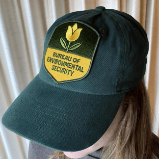 official field cap forest green 100 percent cotton adjustable bes patch