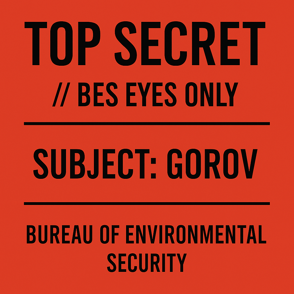 top secret eyes only subject gorov